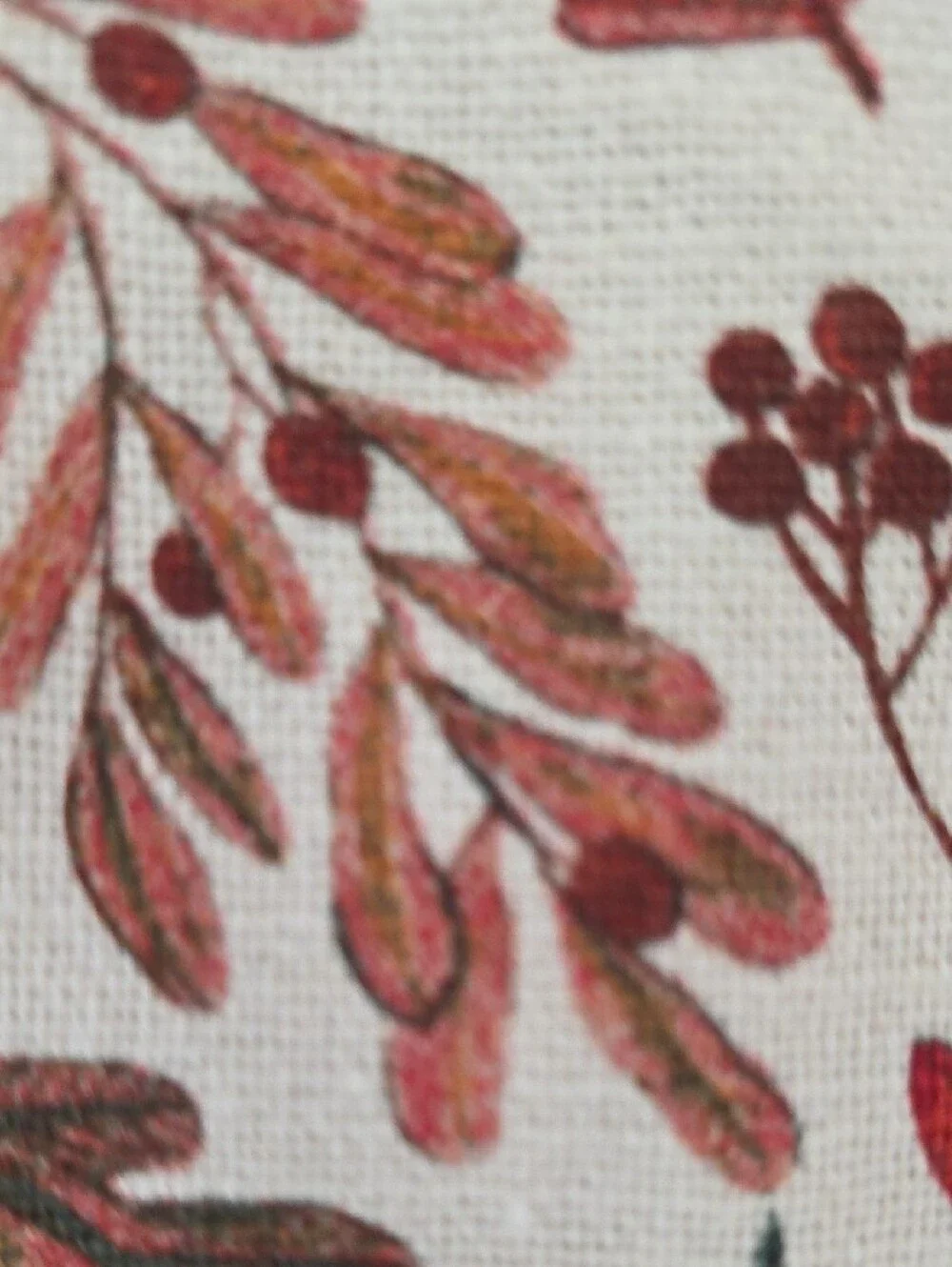Dash of That NWT Cream Embroidered Pumpkin Fall Leaves Cotton Kitchen Towel Set